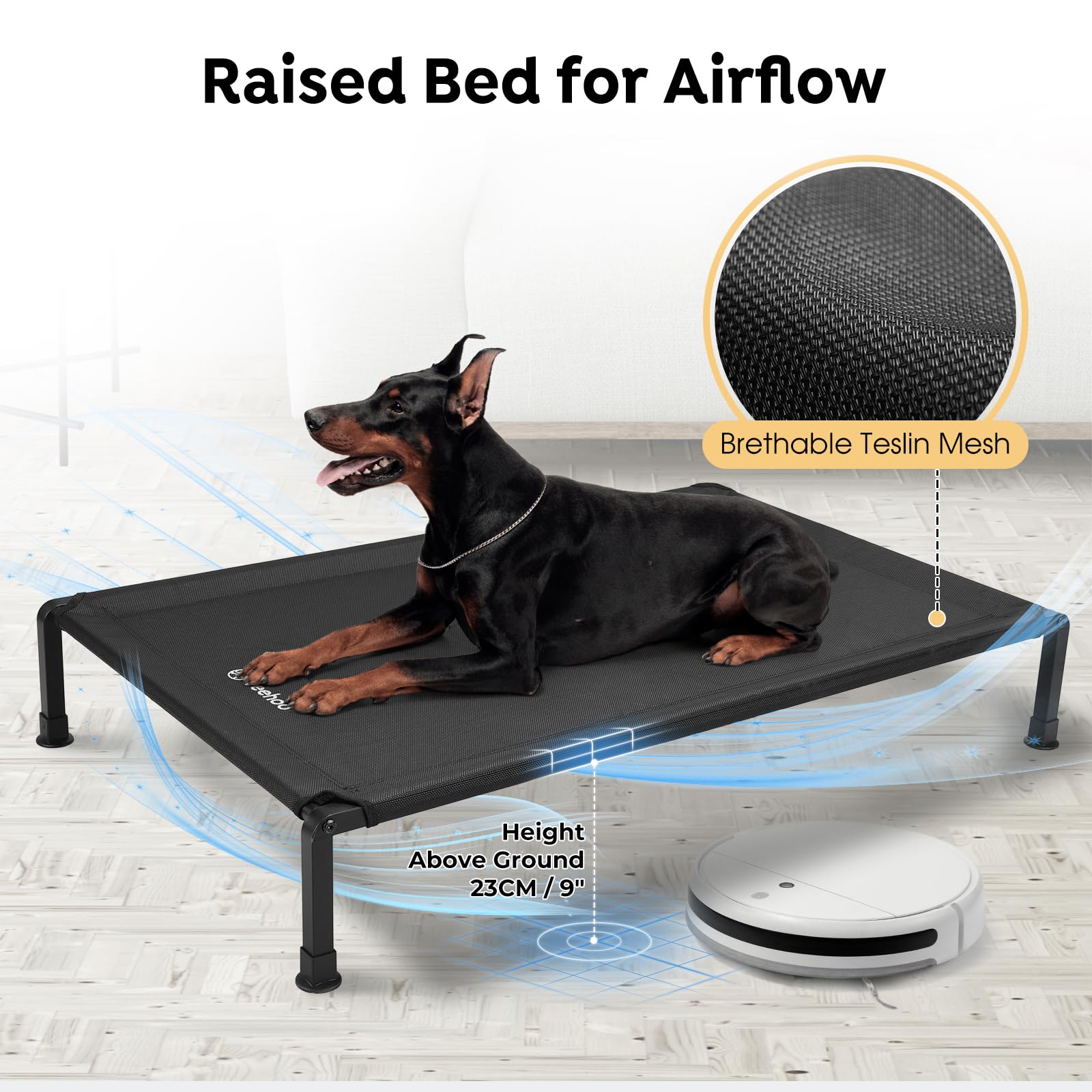 Veehoo cooling elevated bed ideal for hot days