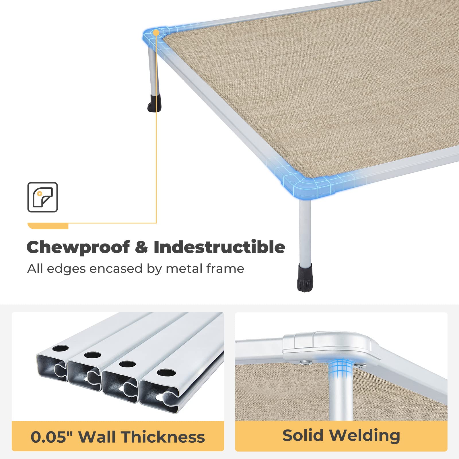 Veehoo easy-clean mesh resists dog hair and dirt, making maintenance quick.