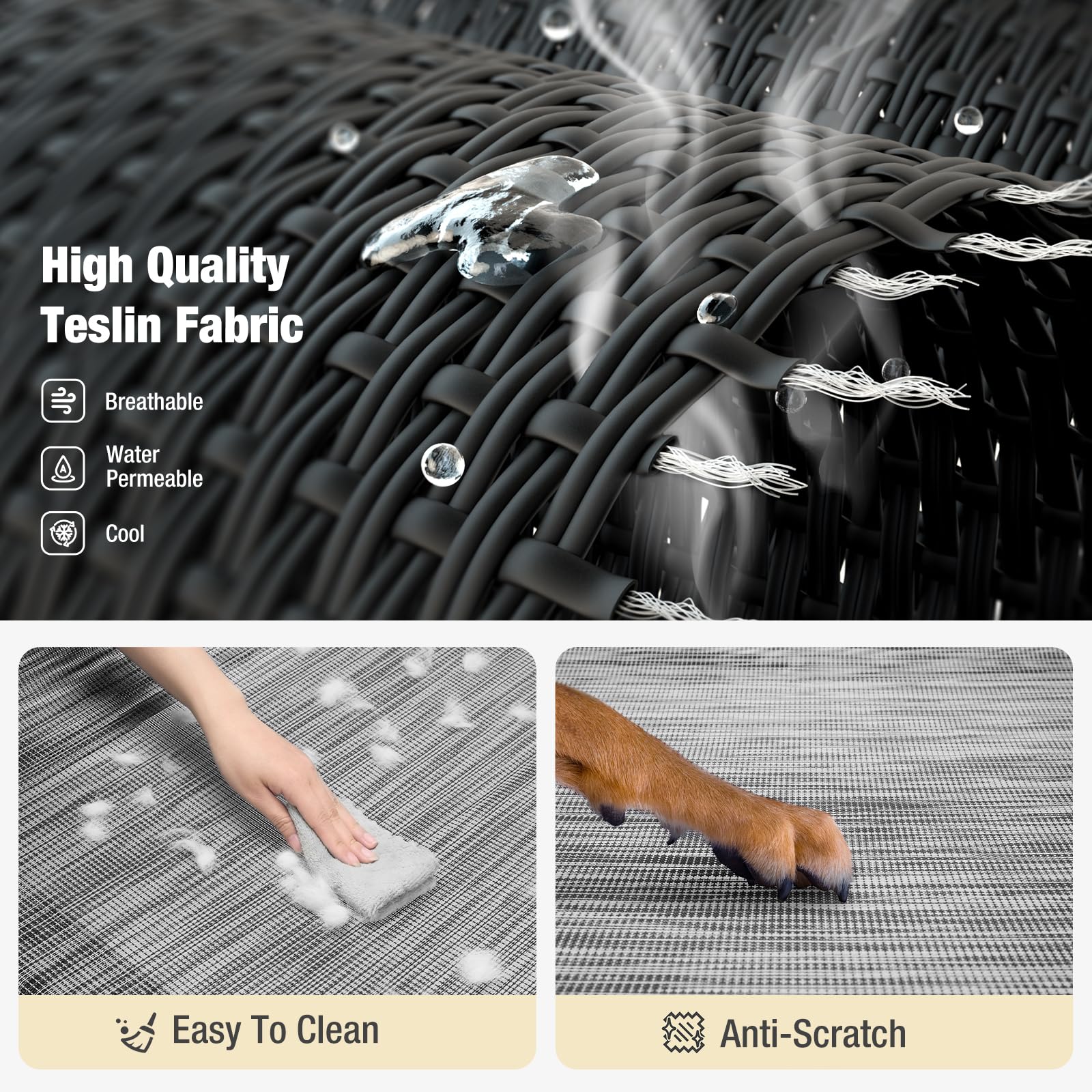 Veehoo elevated 8.2 inch height keeps paws off ground and mud