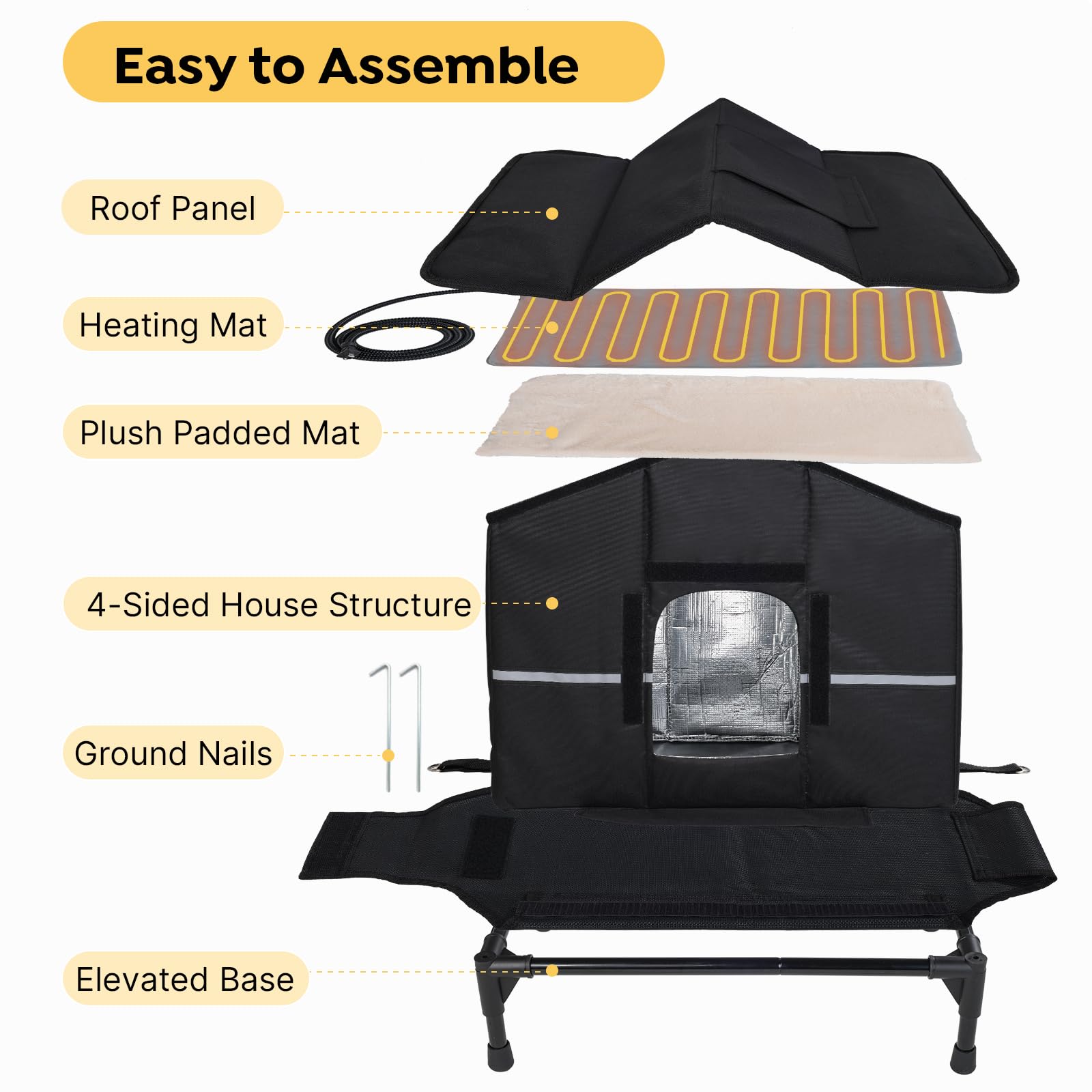 Veehoo quick-clean design simplifies maintenance between uses and seasons.