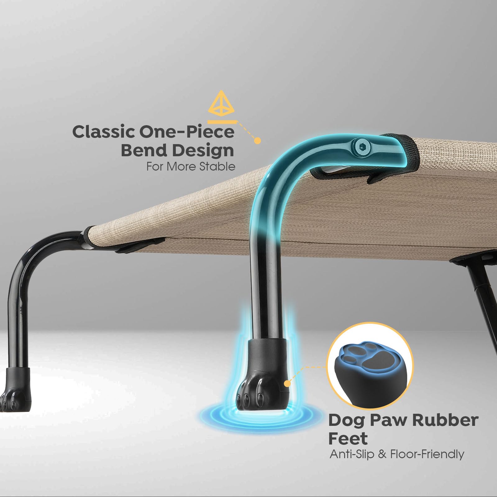 Veehoo XXXL slope-headrest demonstrates neck-support for resting