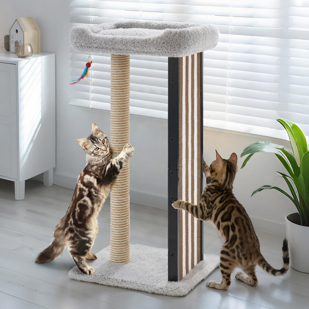 Veehoo 35-tall cat scratching post base provides stable foundation.