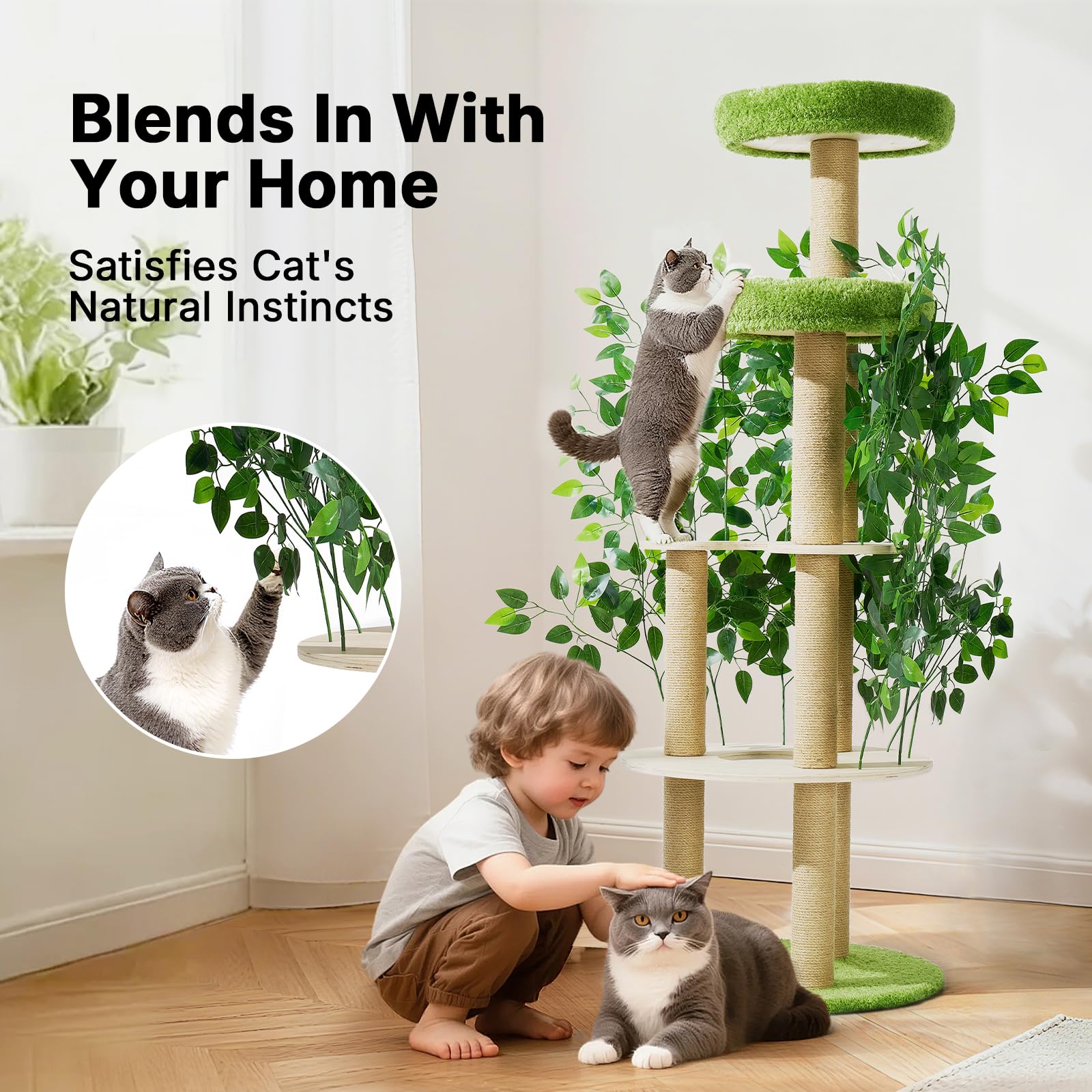 Veehoo cat tree easy assembly lets you set up in minutes
