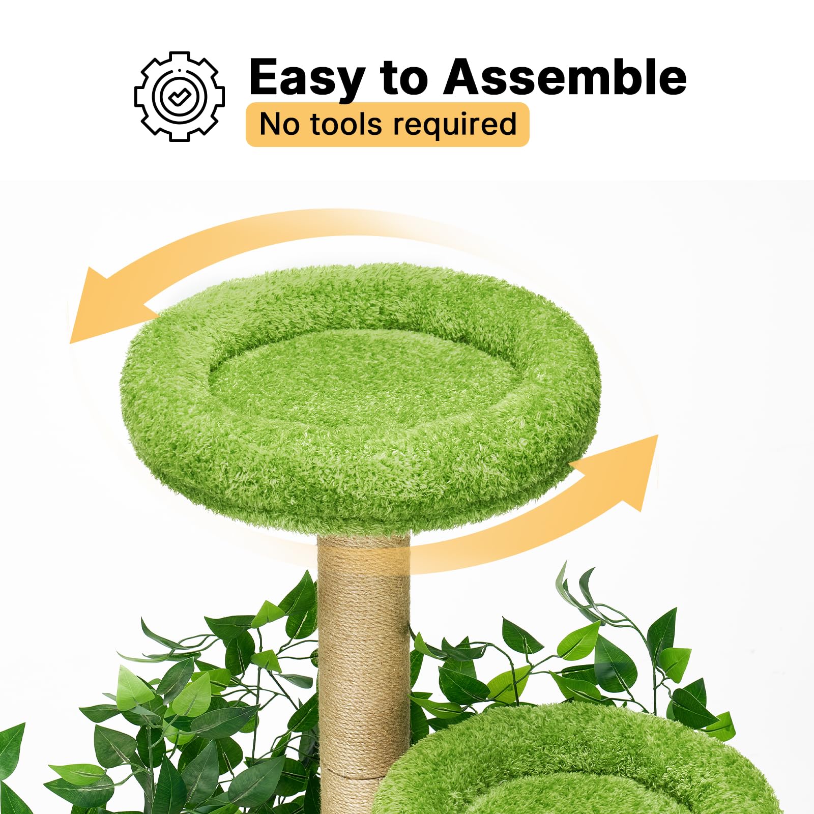 Veehoo cat tree heavy baseboard ensures stability for climbing and jumping