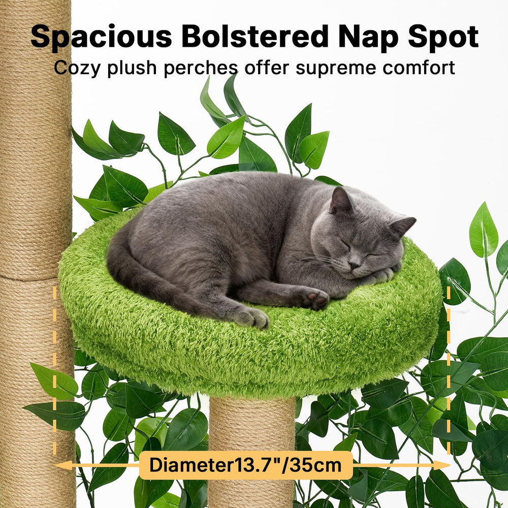 Veehoo cat tree interchangeable leaves encourage hide-and-seek fun and exploration