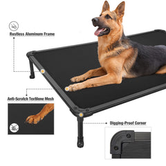 Veehoo elevated bed with non-slip feet stabilizes on any floor