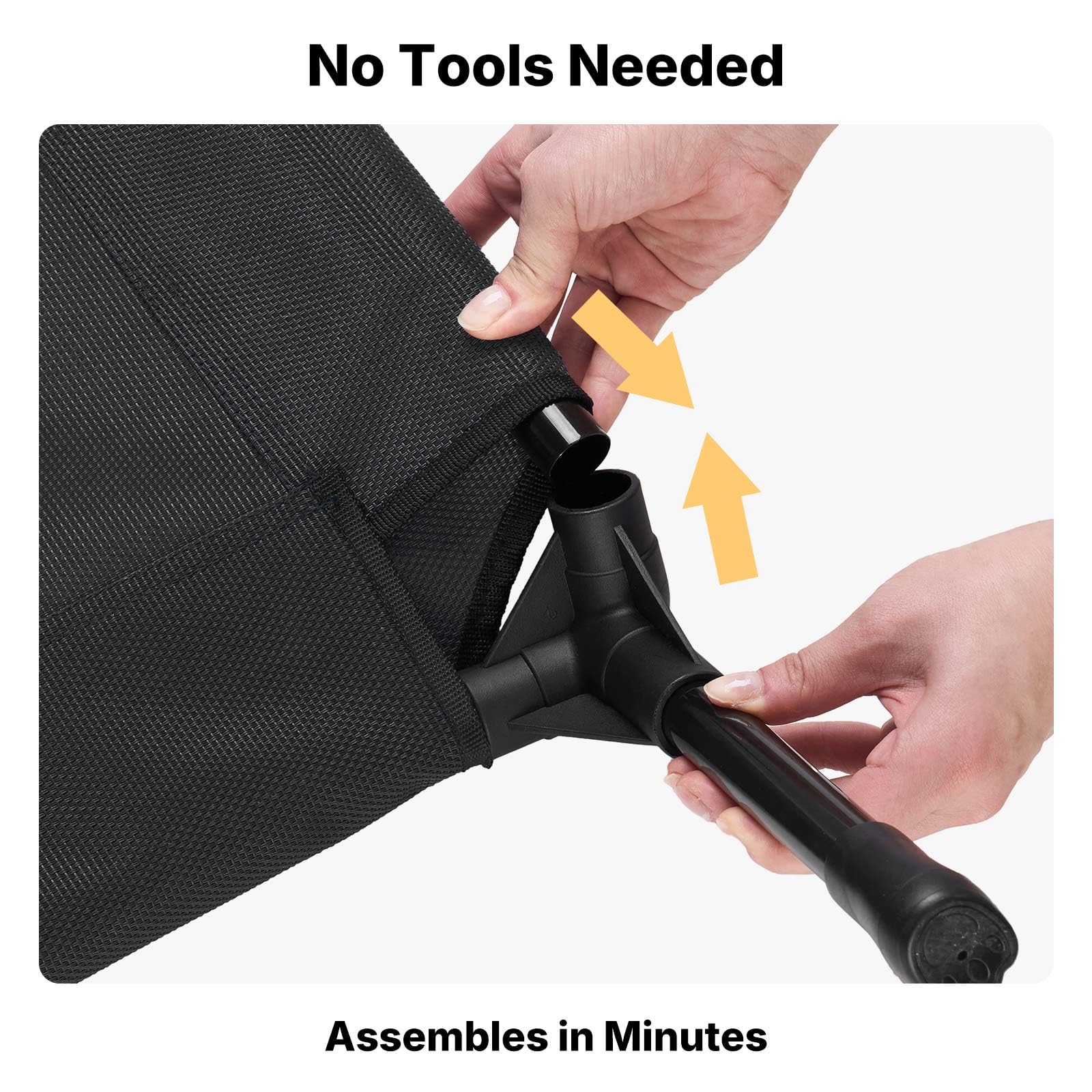 Veehoo portable bed for travel, camping, and patio lounging