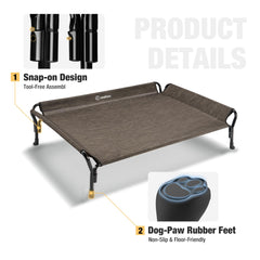 Veehoo powder-coated frame provides sturdy, long-lasting support for dogs