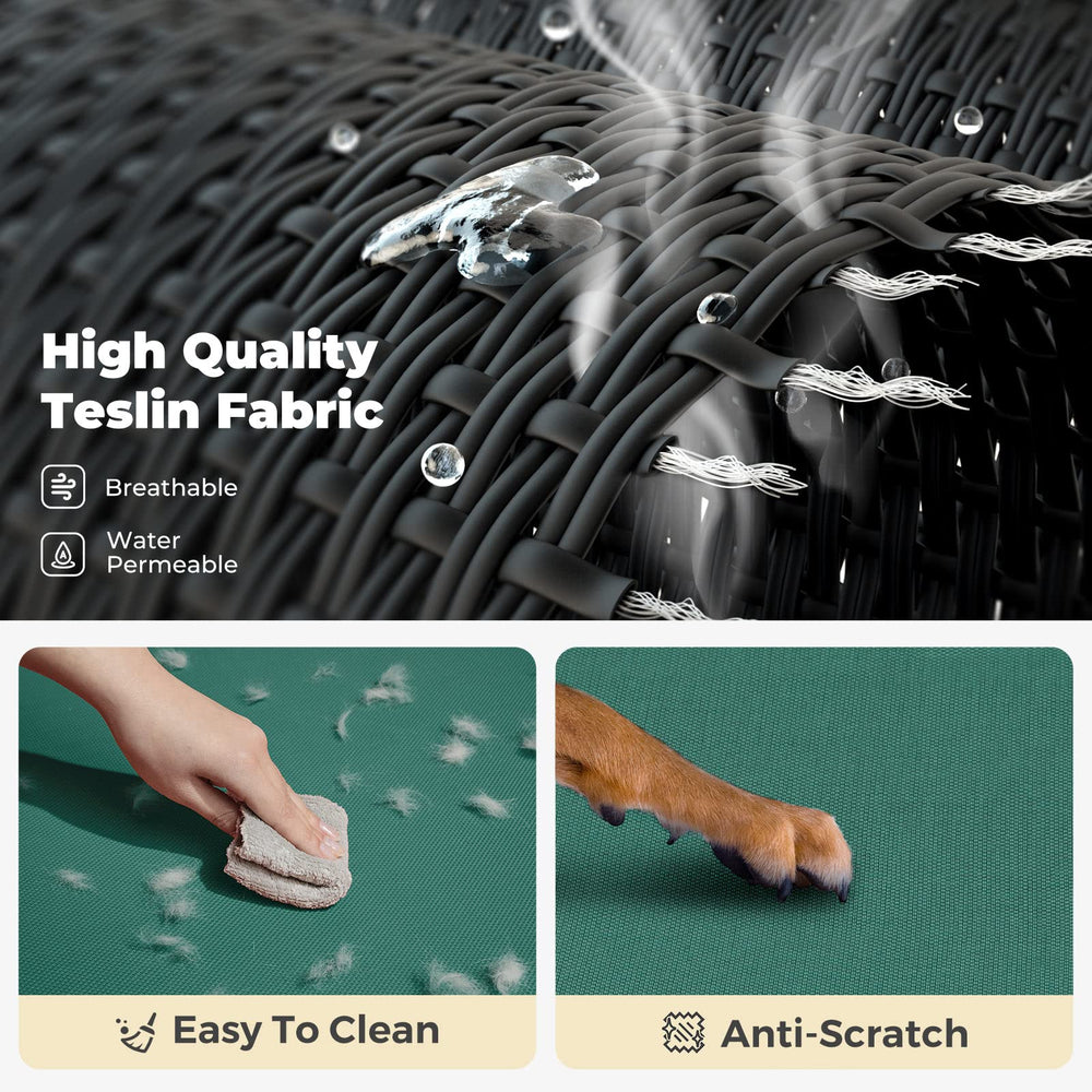 Veehoo dog bed being hose-off cleaned after outdoor adventures.