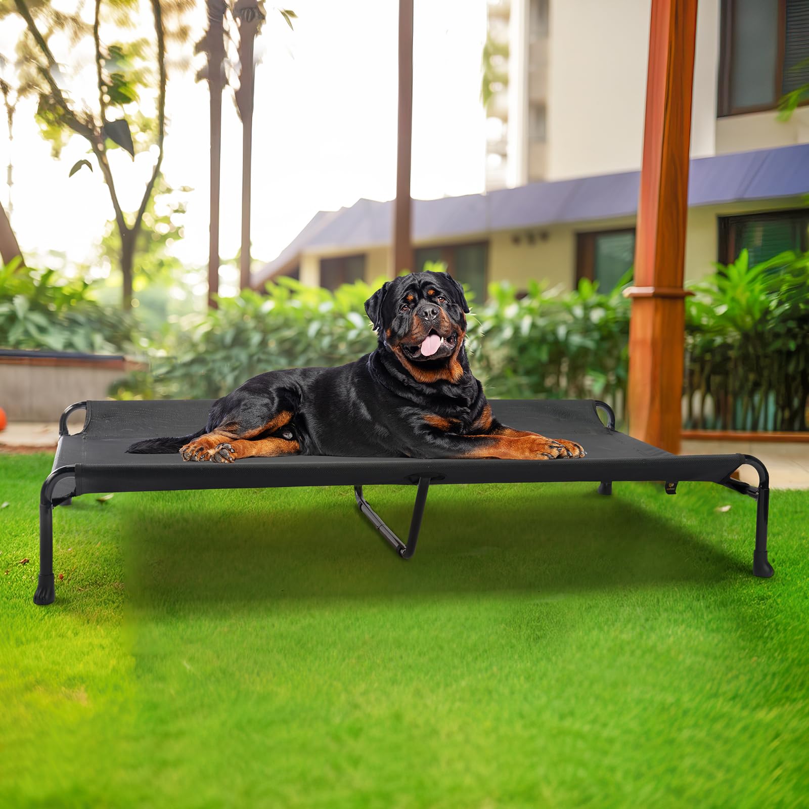 Veehoo dog bed suitable for indoor and outdoor use, ideal for on-the-go pups.