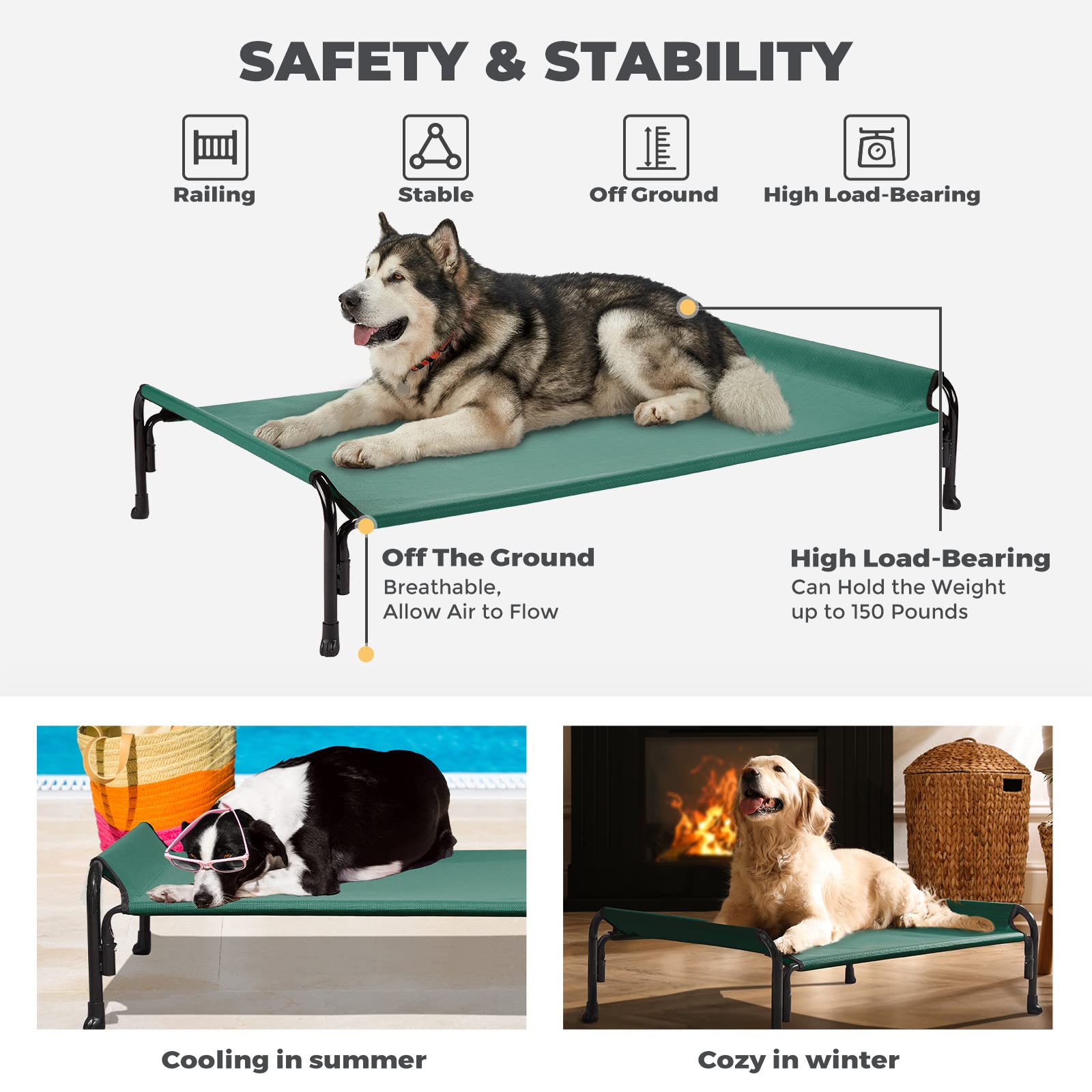 Veehoo dog bed snap-on assembly for tool-free setup.