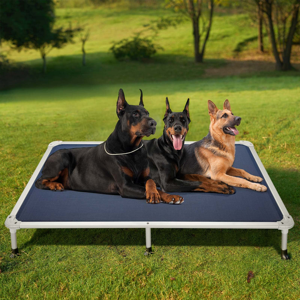 Veehoo dog bed supports up to 250 lb with durable, long-lasting frame