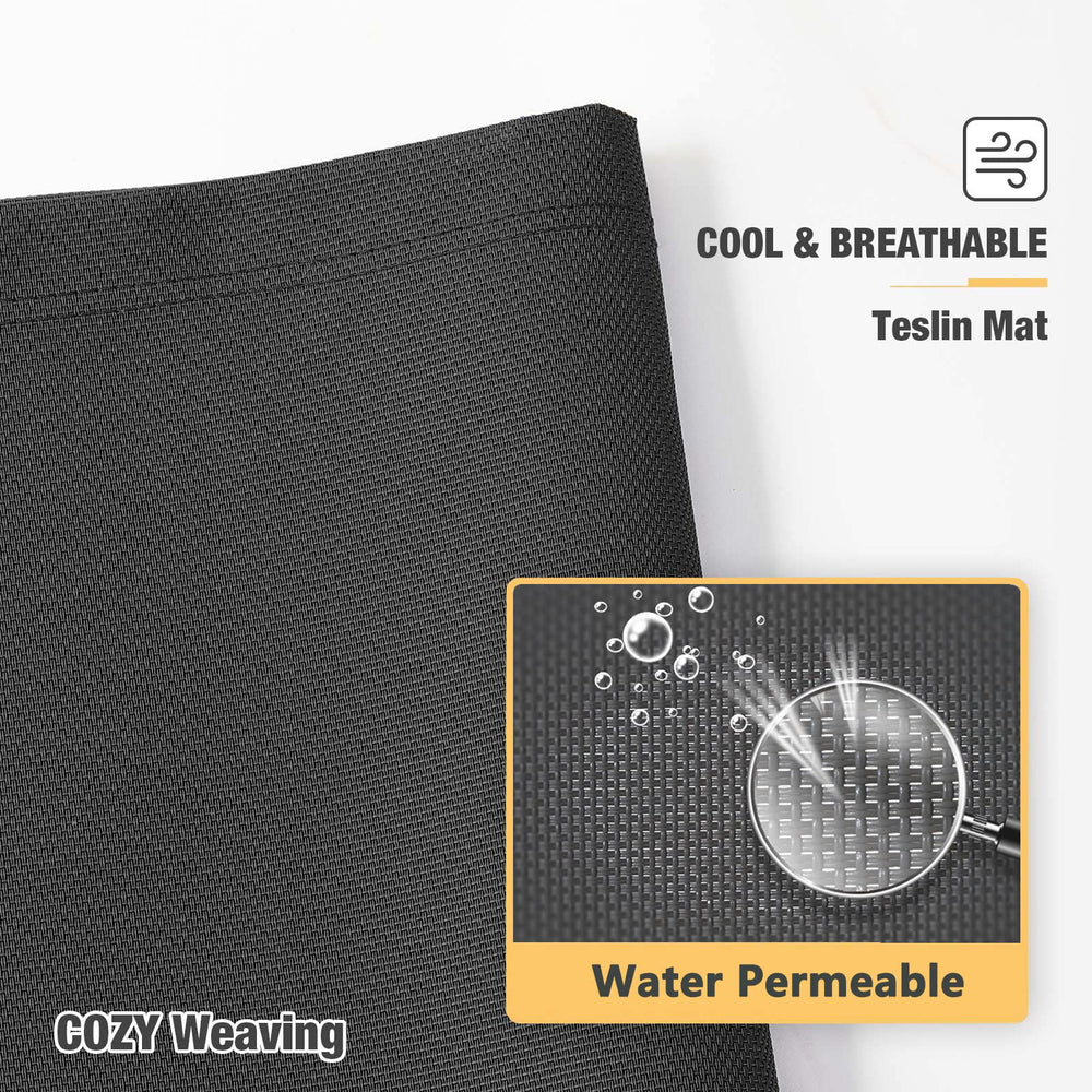 Veehoo durable aluminum frame supports up to 150 pounds for confident lounging.