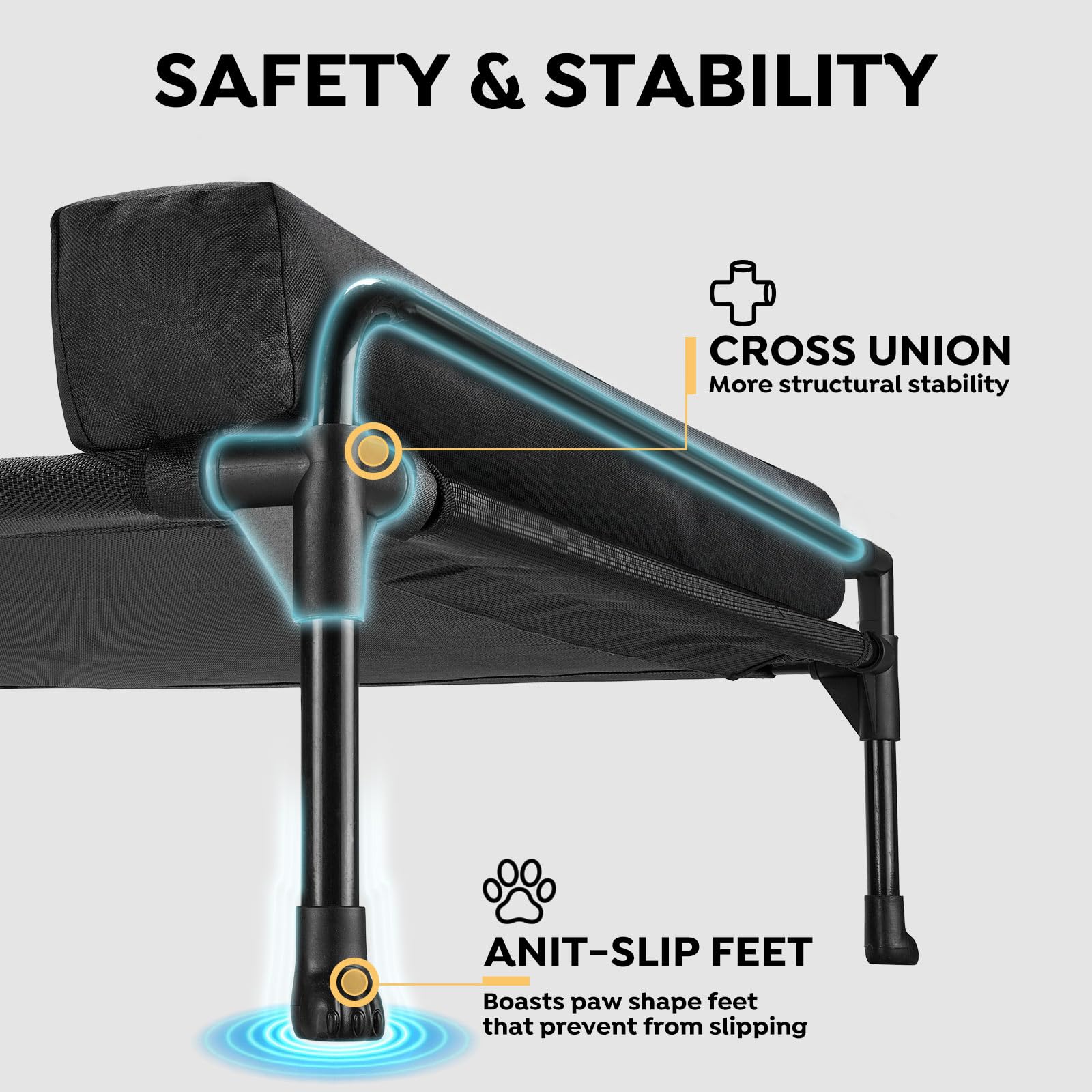 Veehoo three-sided bolster provides secure snuggling support for restful naps