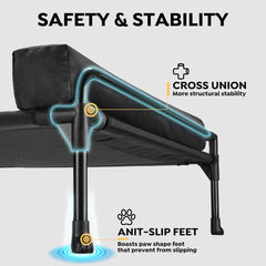 Veehoo three-sided bolster provides secure snuggling support for restful naps