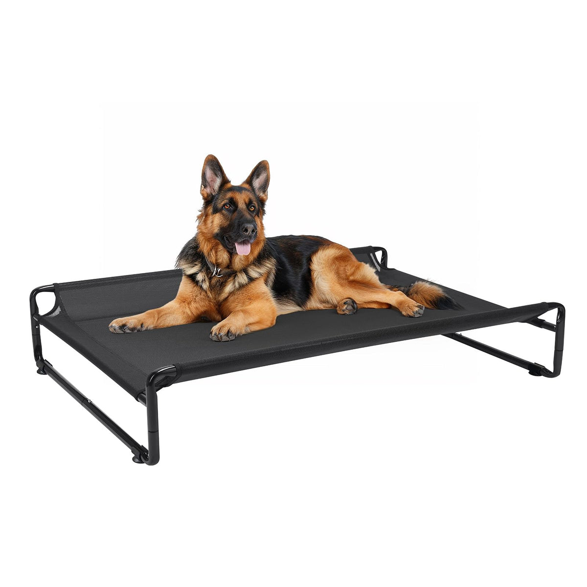 Veehoo Original outdoor elevated dog bed frame provides sturdy support