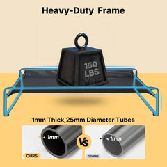 Veehoo Original outdoor elevated dog bed headrest slope supports neck comfort