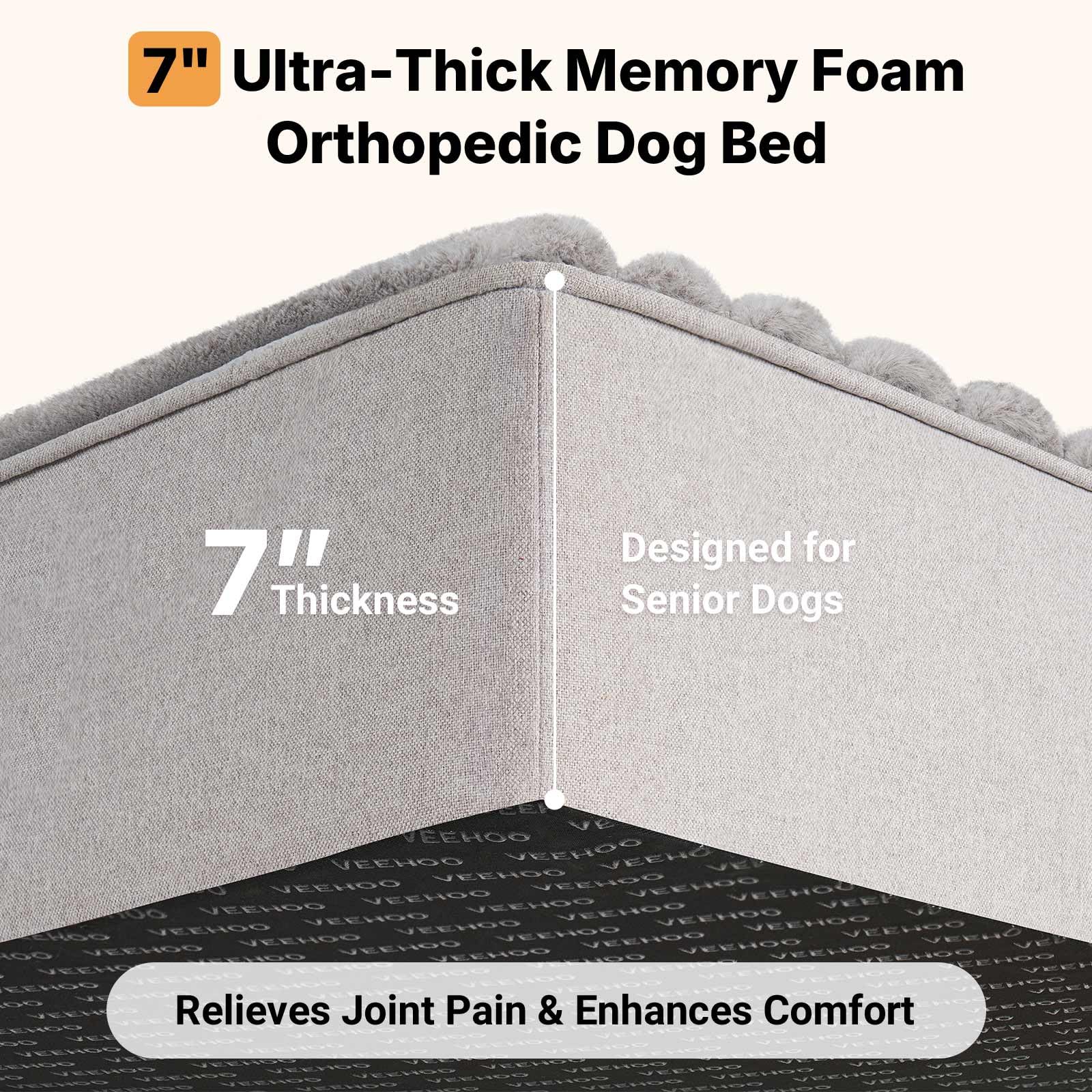 Veehoo 52x36 inch bed offers spacious comfort for large breeds.