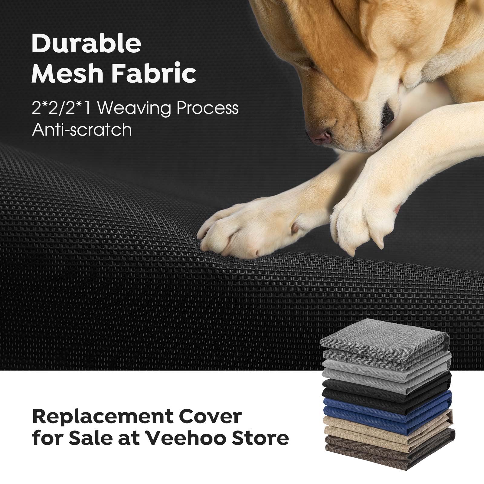 Veehoo XL 45x33 bed offers ample space for large dogs