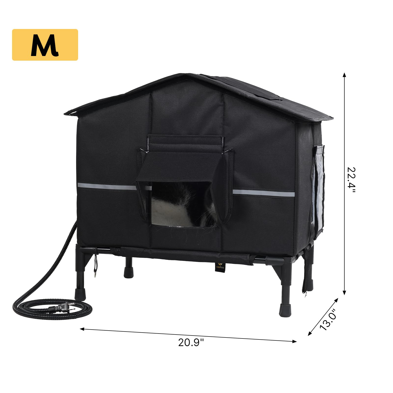 Veehoo Flame-retardant materials and chew-proof cord enhance durability and pet safety