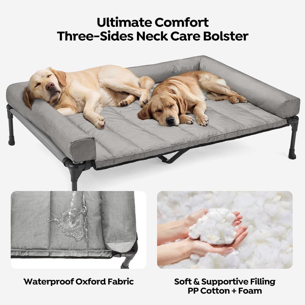 Veehoo removable waterproof bolster cushion for secure, easy-to-clean comfort.