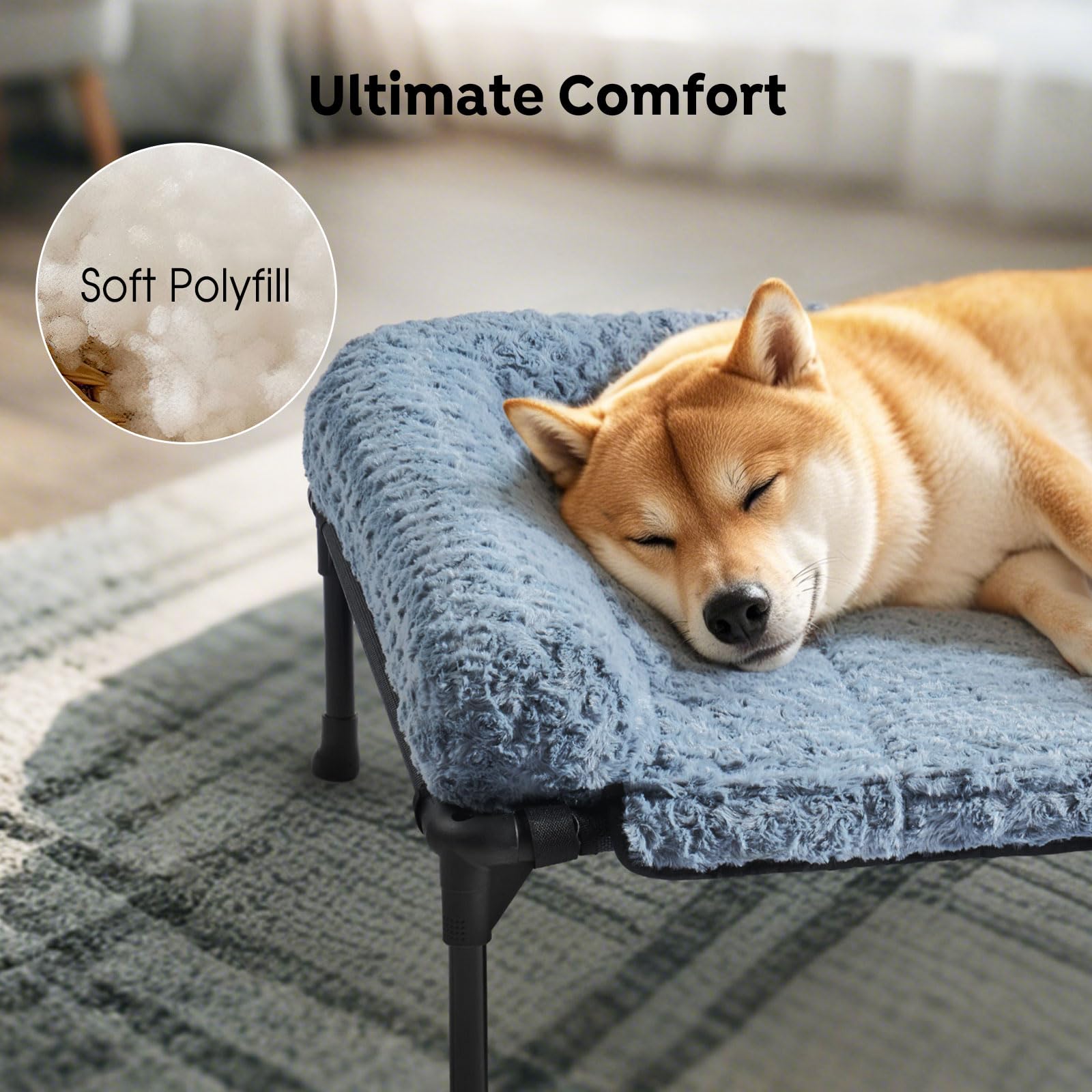 Veehoo rose velvet bolster highlights neck support and cozy lounging.