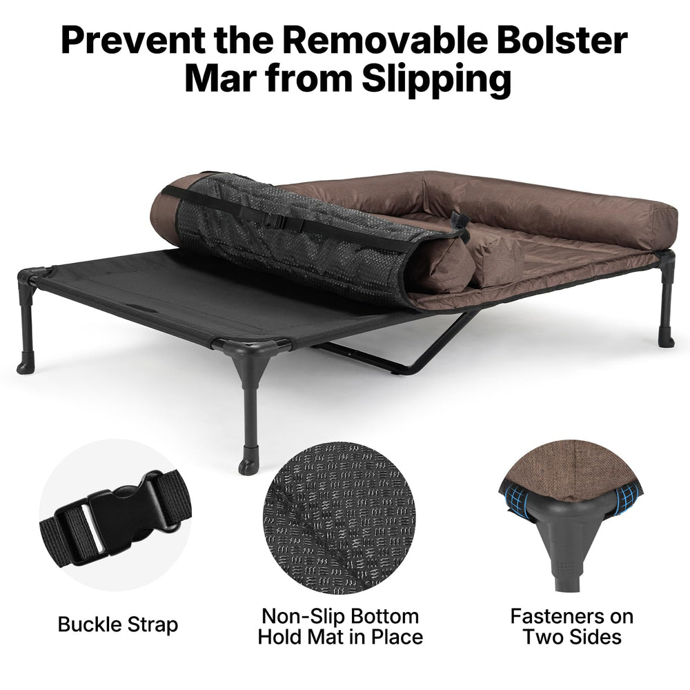 Veehoo Teslin mesh promotes breathable cooling through the bed.