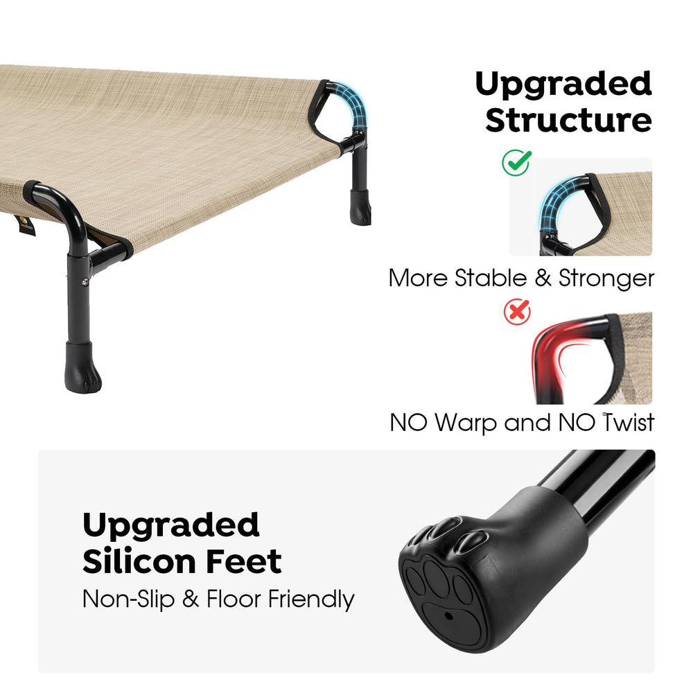 Veehoo waterproof bed ideal for outdoor use and easy cleaning.