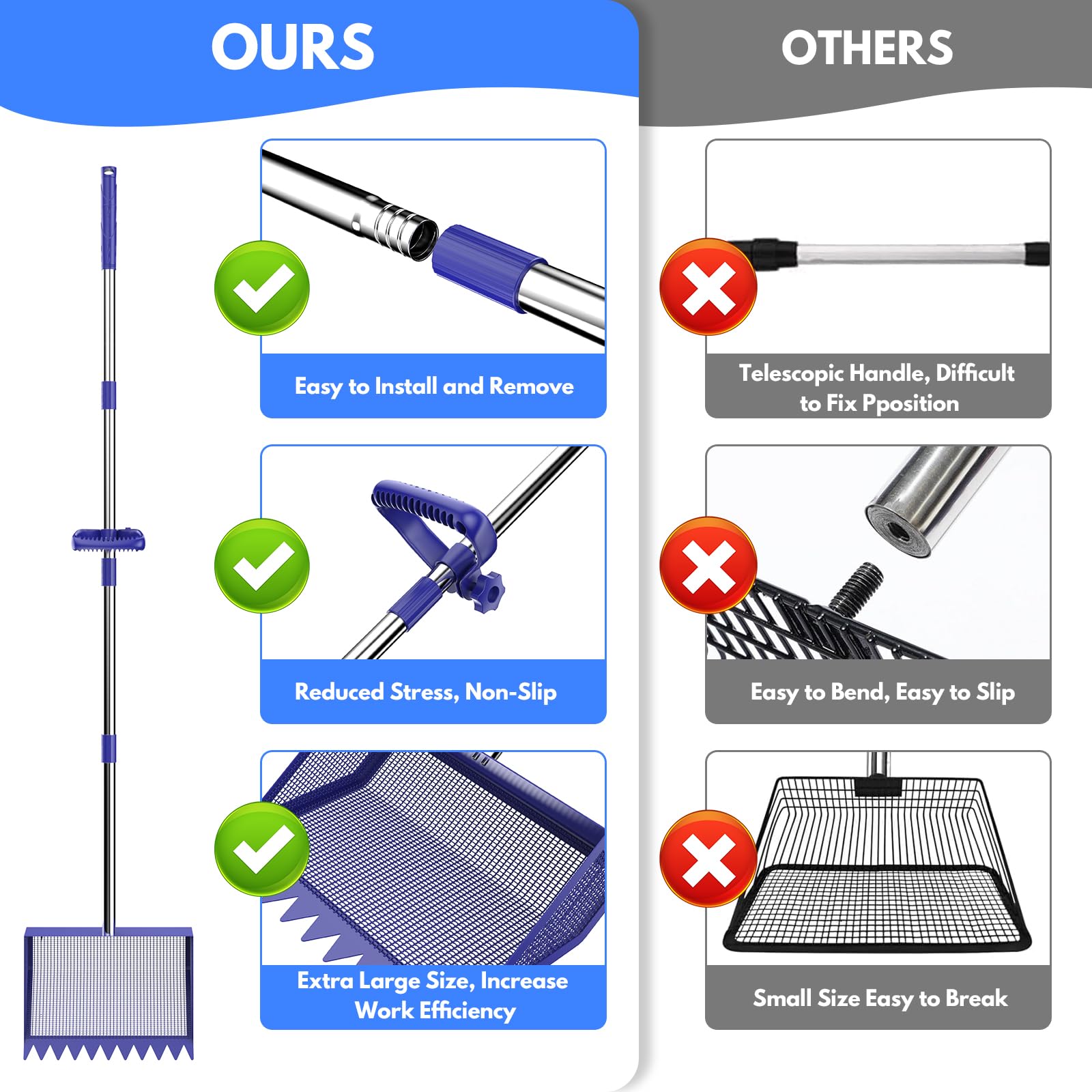 VEEMI 10 inch wide scoop head boosts cleaning capacity