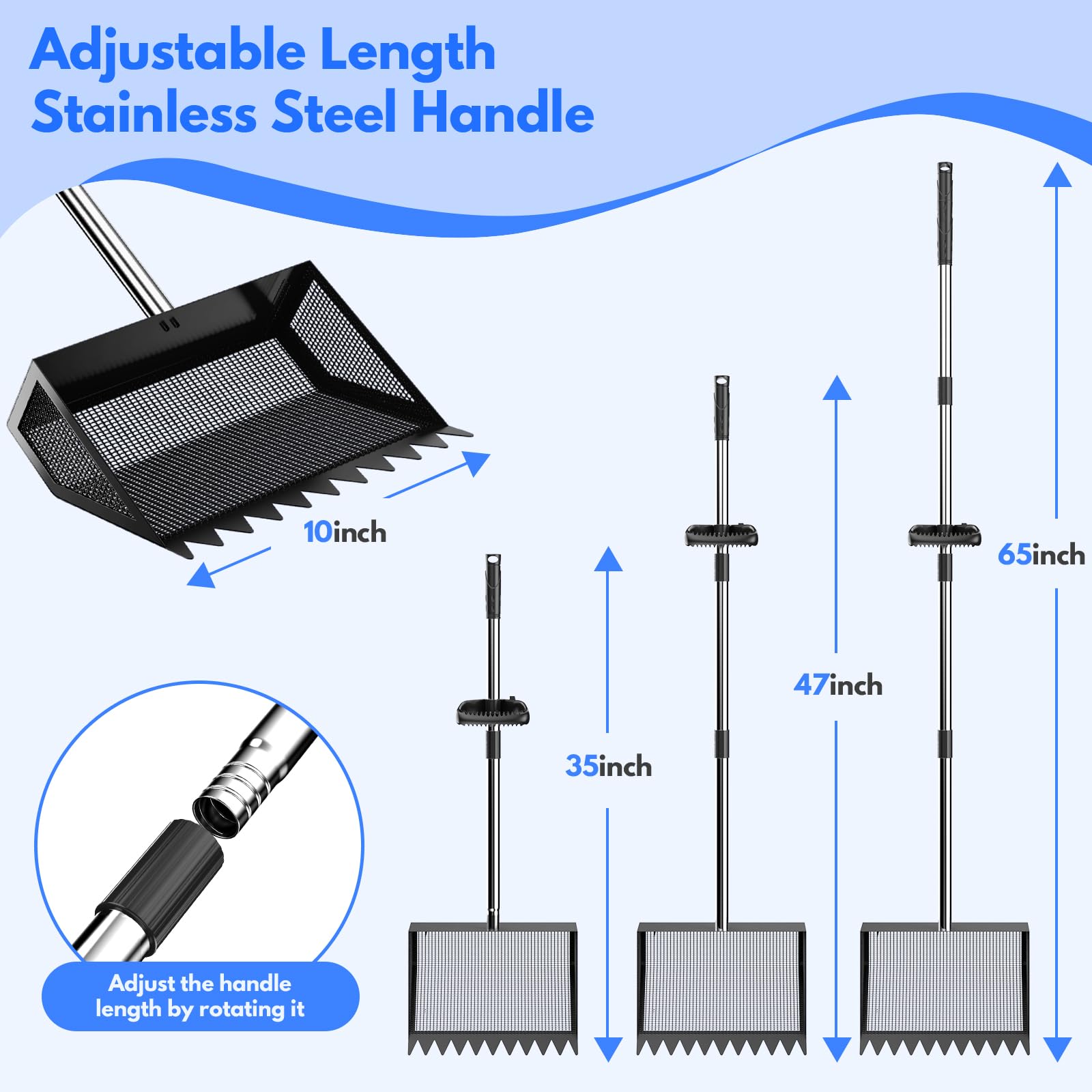 VEEMI rake teeth enable quick waste removal and cleaning