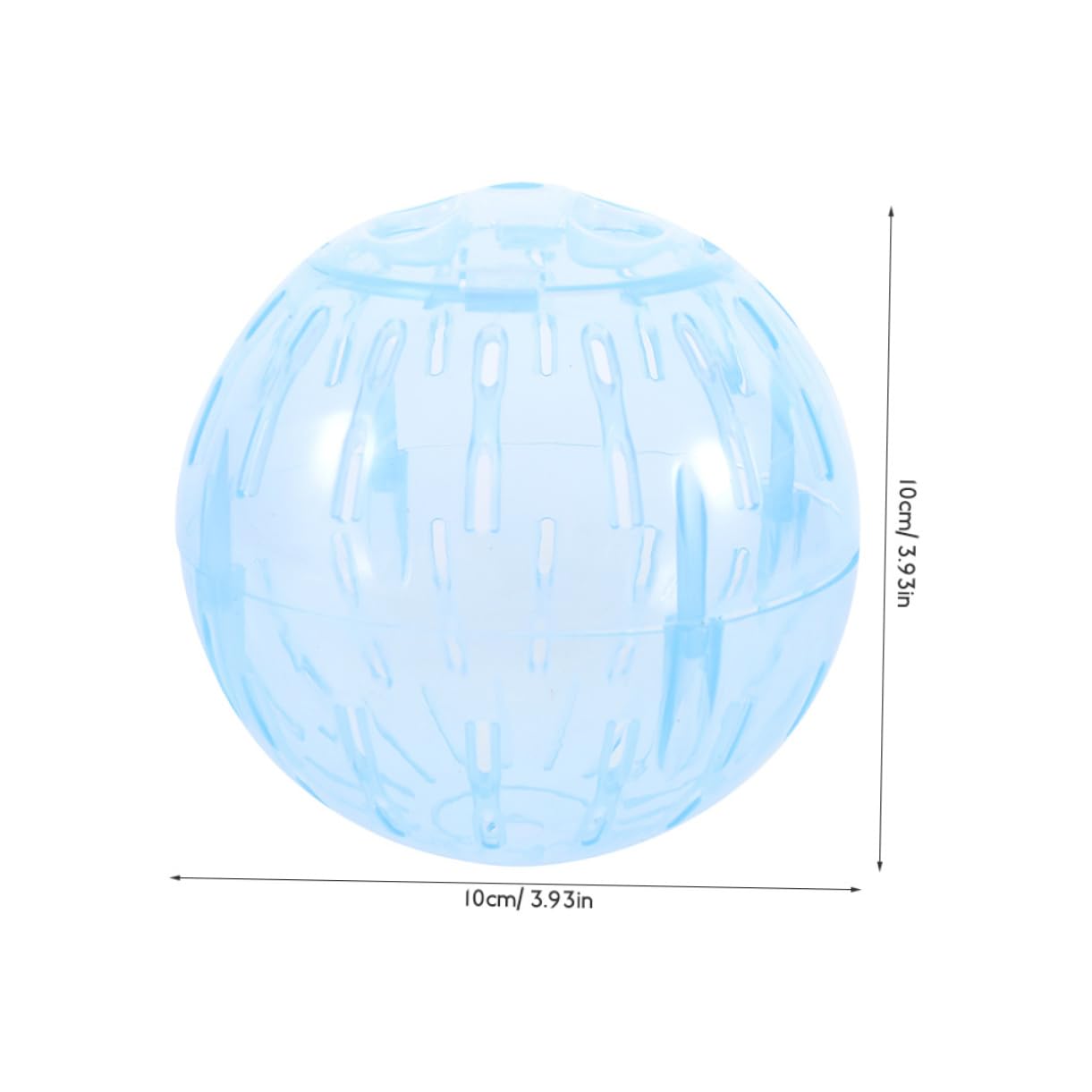 Veemoon hamster ball 10cm front view showing clear shell for visibility