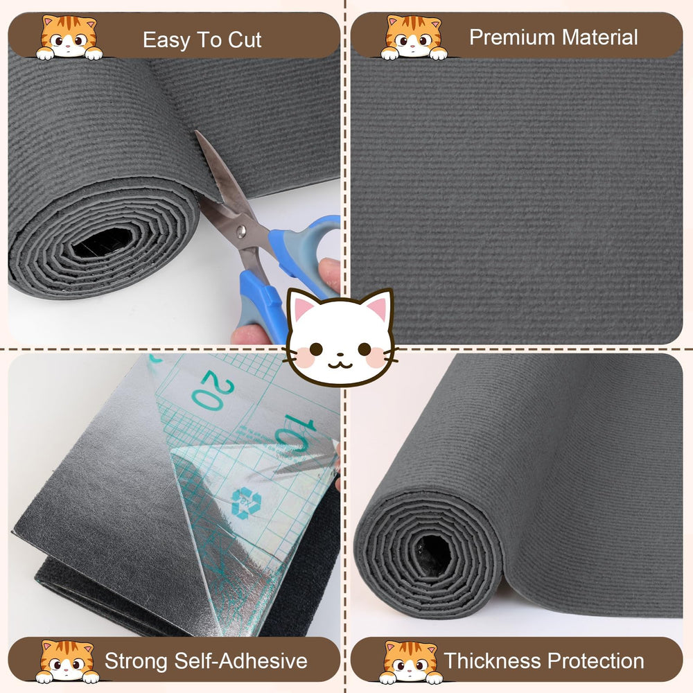 Vefhby cut-to-fit mat shown on a couch edge for customized sizing.