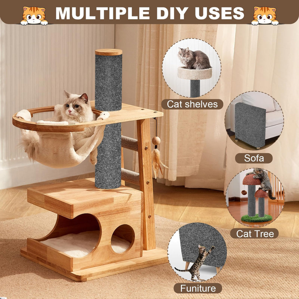 Vefhby dark grey texture blends with furniture while protecting surfaces.