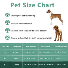 Vegeggs pet door telescoping tunnel adapts to door thickness securely for versatile fit.