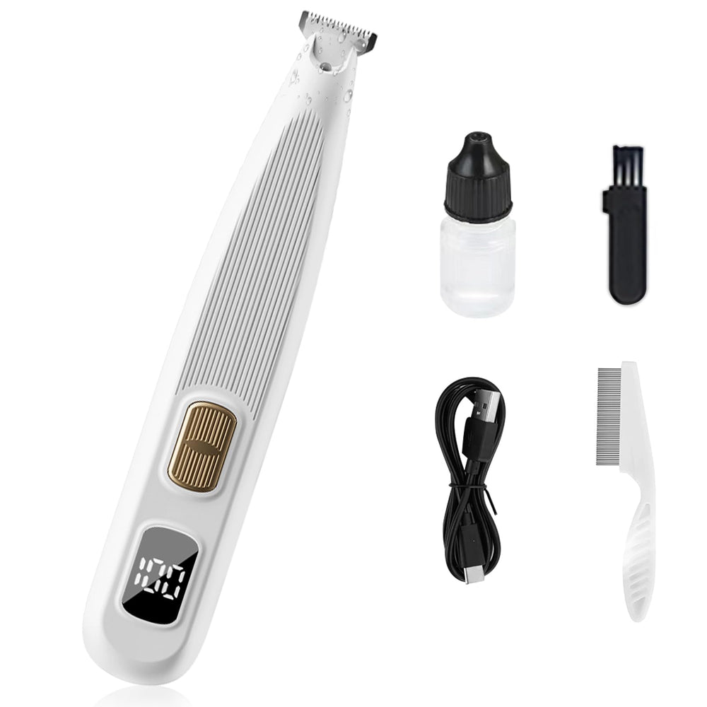 Vehequny dog paw trimmer with LED display shows real-time status.
