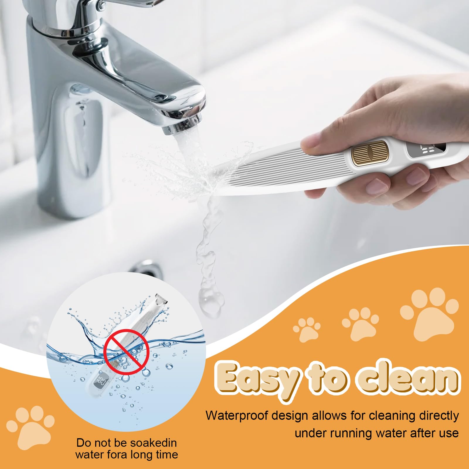 Vehequny rechargeable paw trimmer charges via USB for convenience.