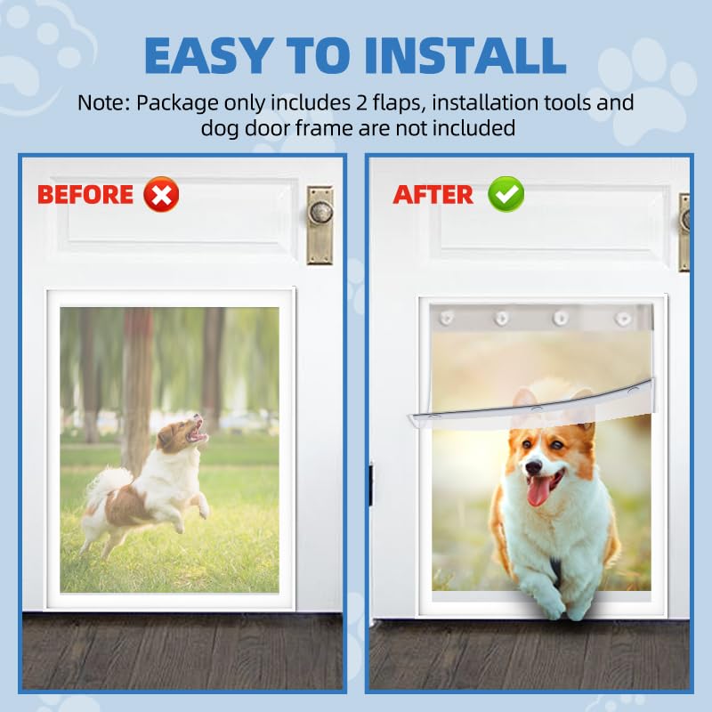 Vehipa XL flaps for pets up to 90 lbs - keeps drafts out