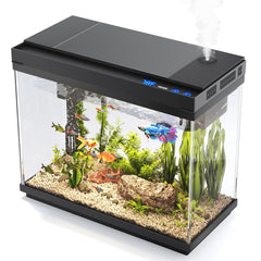 Vehipa fish tank 2.4-gallon lid view showing compact desk-friendly design
