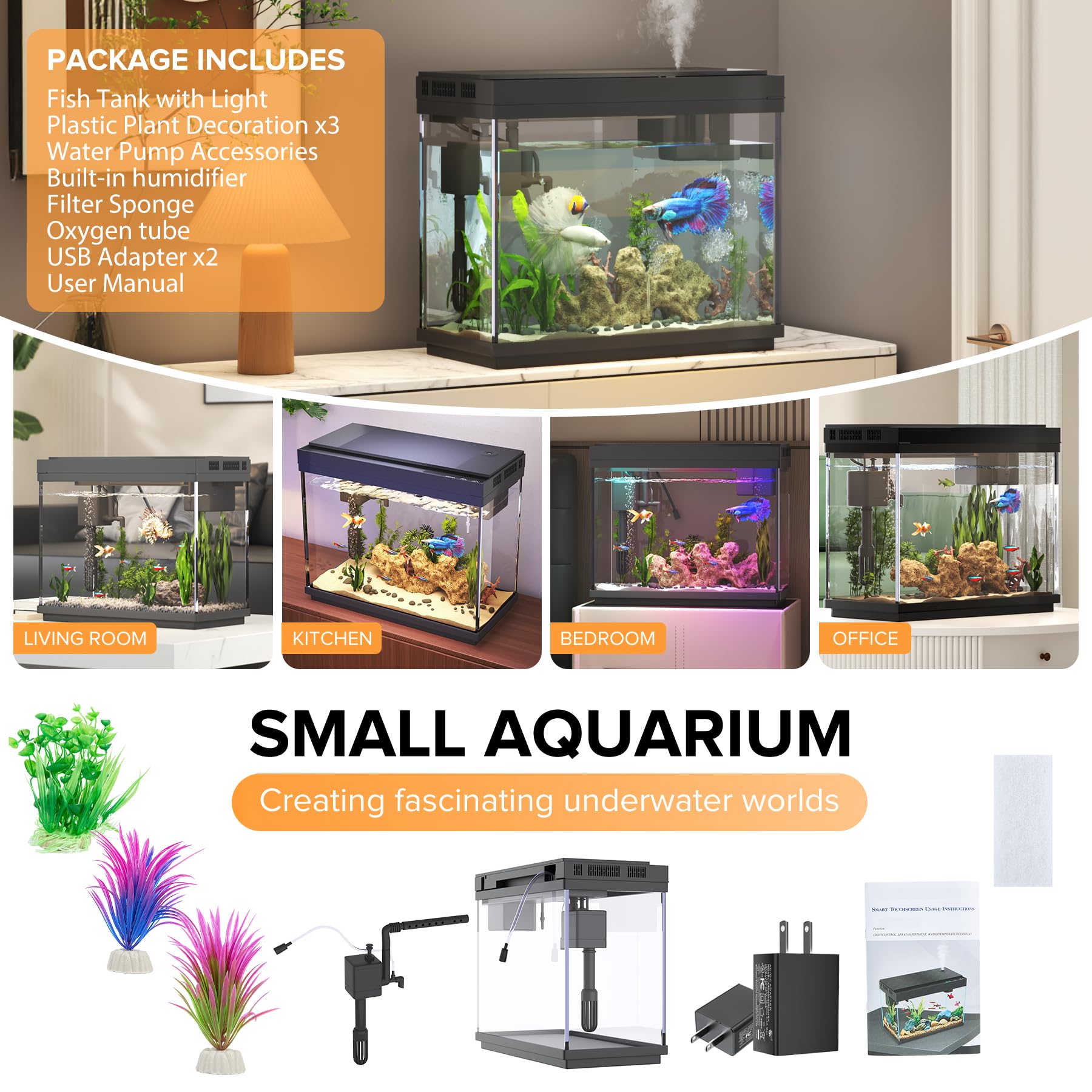 Vehipa fish tank feeding port lid for easy feeding