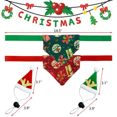 Vehomy reversible bandana showing merry Christmas pattern for two looks