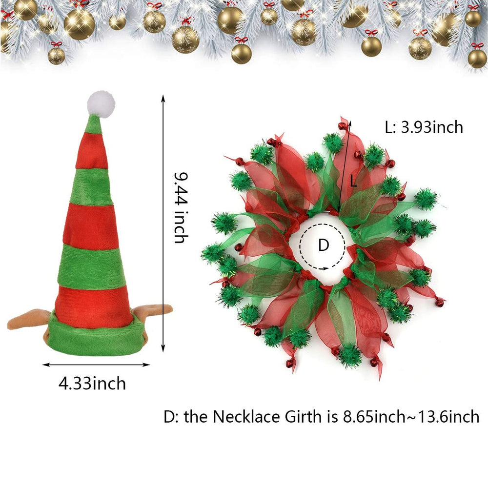 Vehomy cat jingle bell collar adds playful holiday charm.