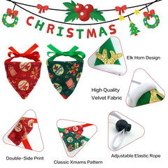 Vehomy 4-piece christmas outfit packaging for small pets