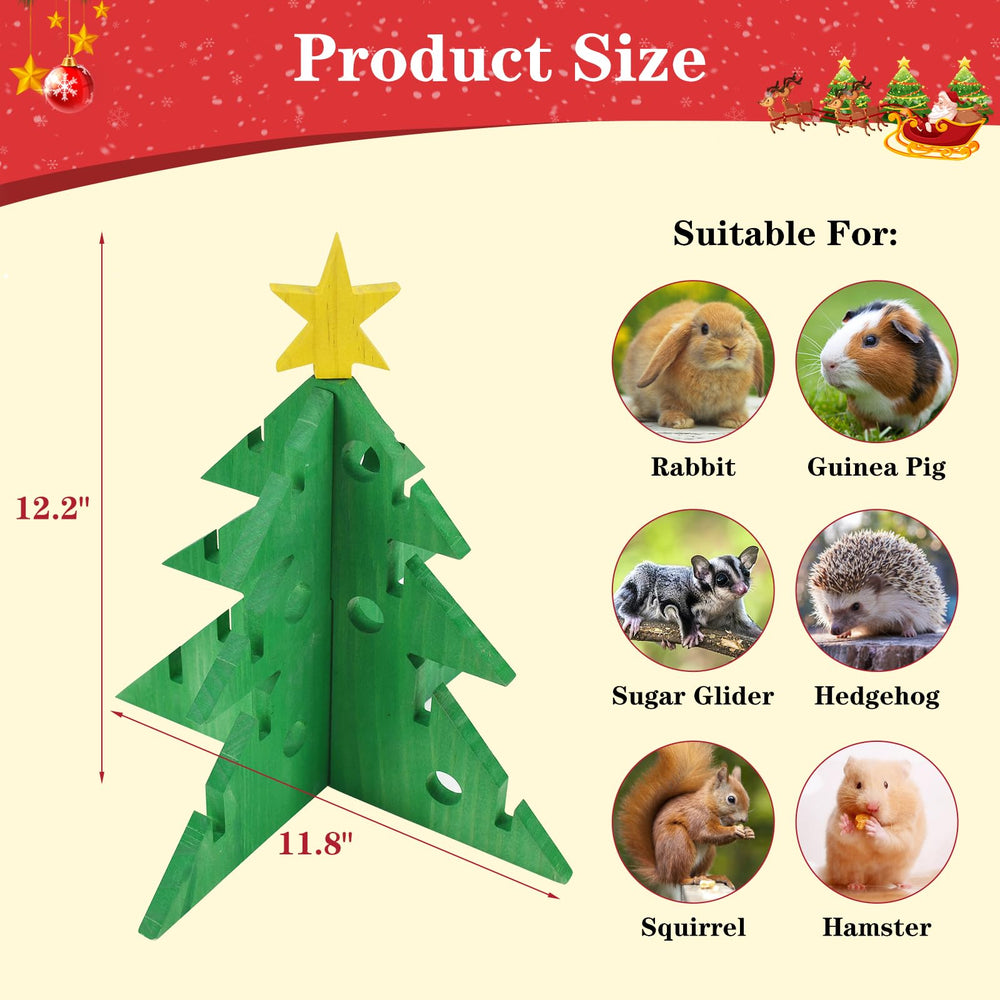 Vehomy christmas-tree veg feeder assembly showing modular height for small pets.