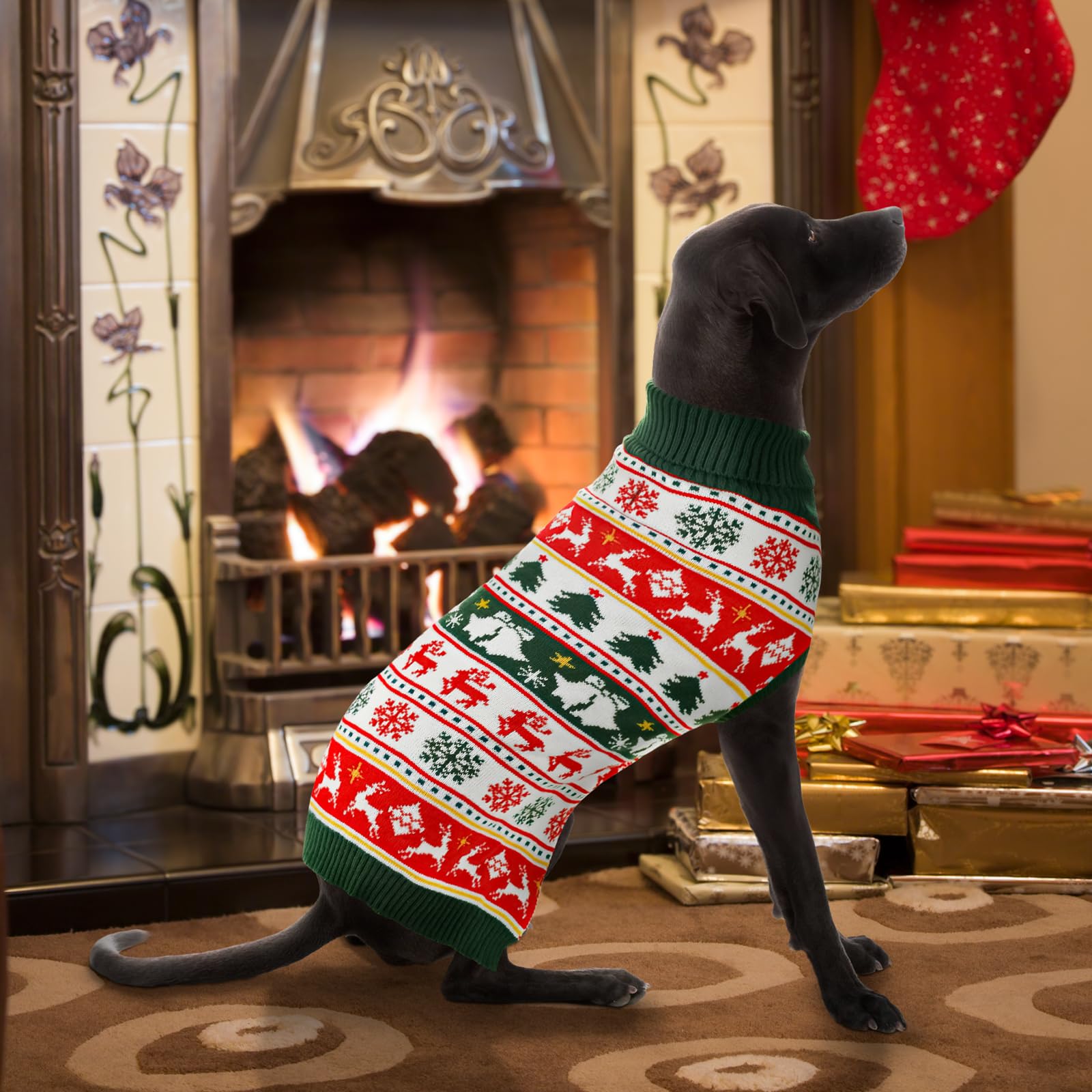 Vehomy turtleneck pullover design provides easy on/off and secure fit.