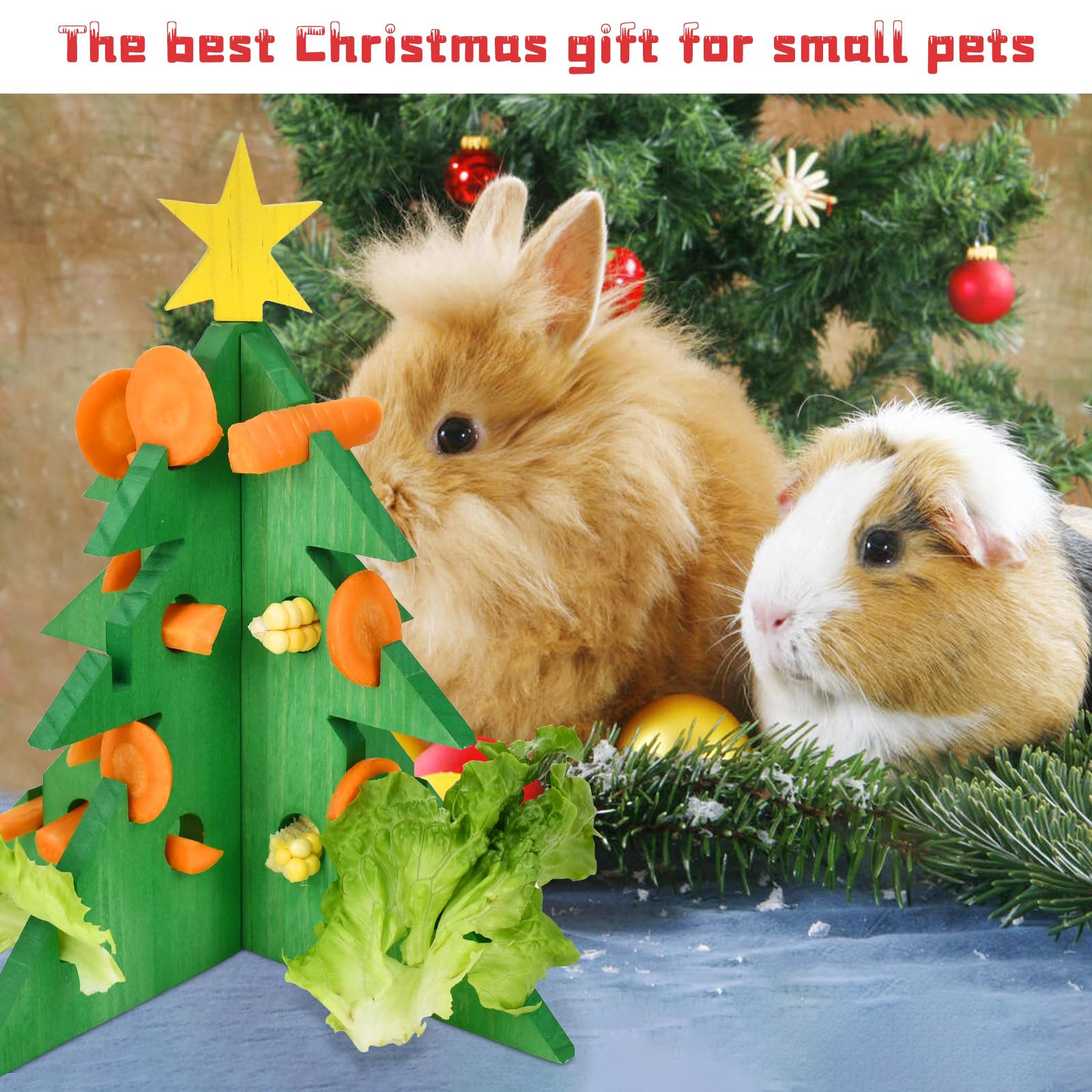 Vehomy rabbit gnawing and foraging in play promoting activity and mental stimulation.