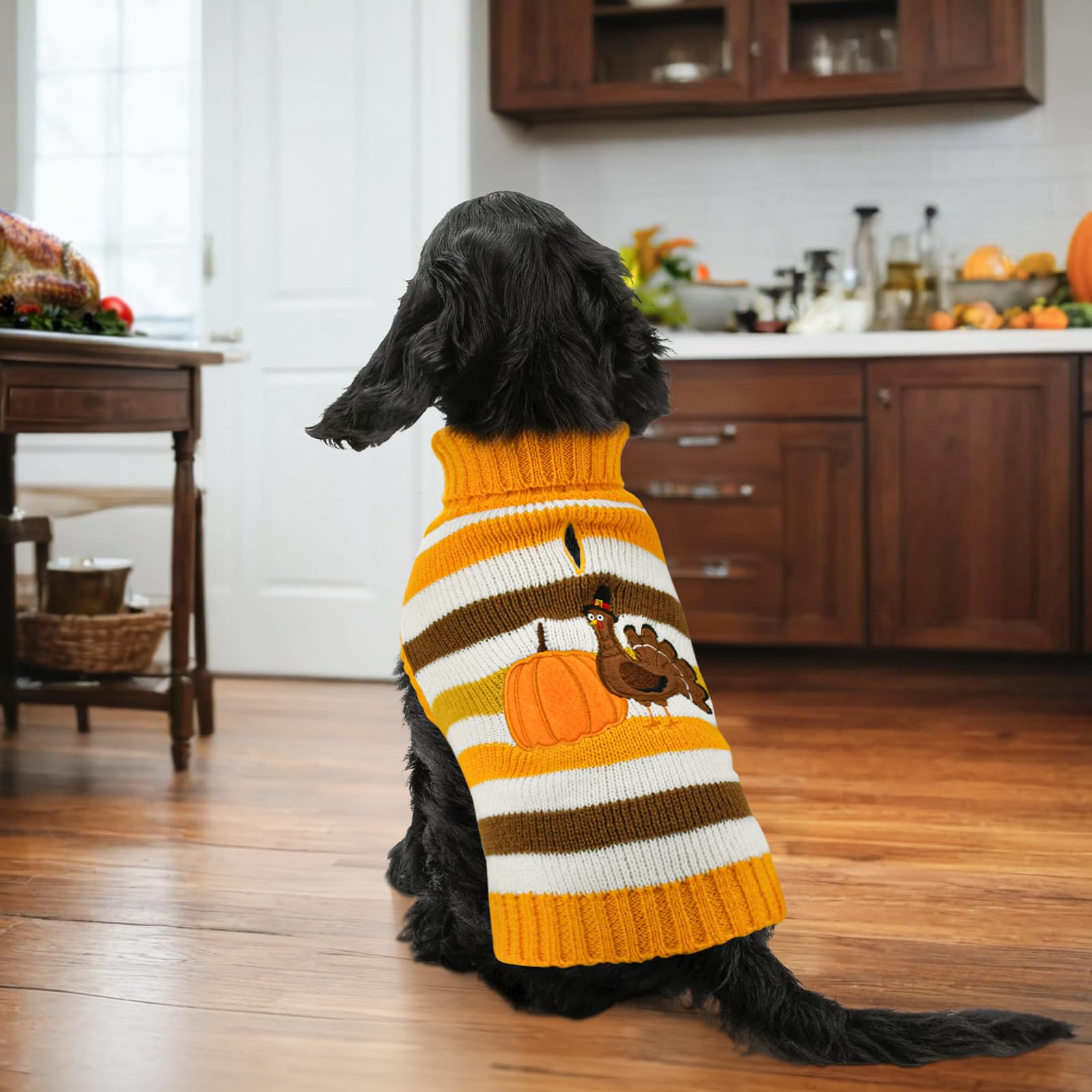 Vehomy stretchy acrylic knit fabric offers soft warmth and flexible fit for pets.