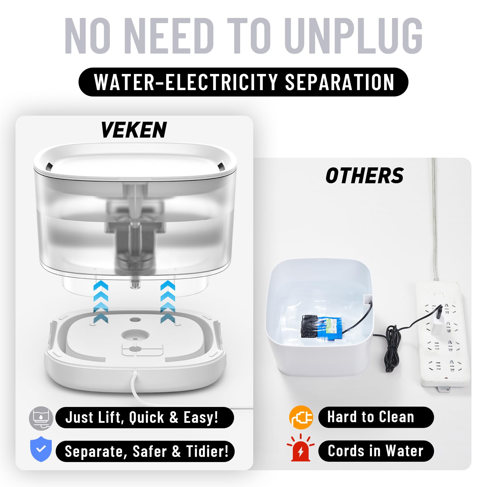 Veken 5-stage filtration system with silver and carbon for fresh water.