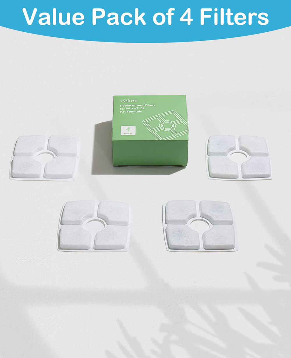 Veken 84oz fountain compatibility ensures a secure fit with this filter pack.