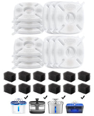 Veken cat fountain filters 12-pack ready for replacement to keep water clean.