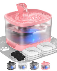 Veken cat water fountain with detachable tank for quick refills and easy cleaning.